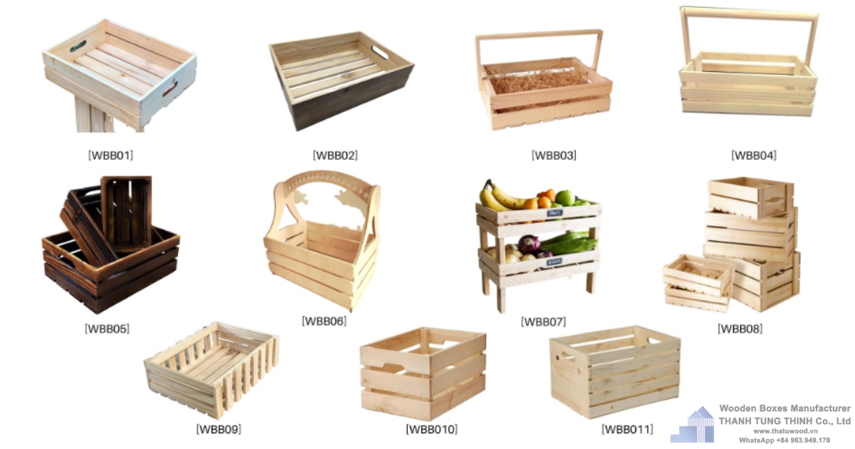 Revealing 10 wooden basket box products you can choose from the Supplier Wooden Manufacturing