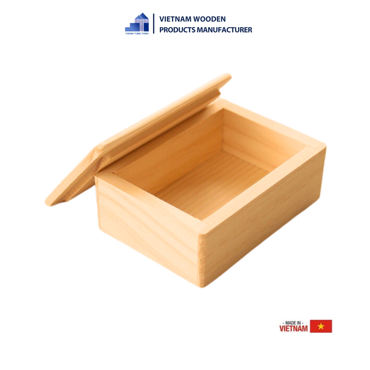 Simple wooden tea box with one compartment.