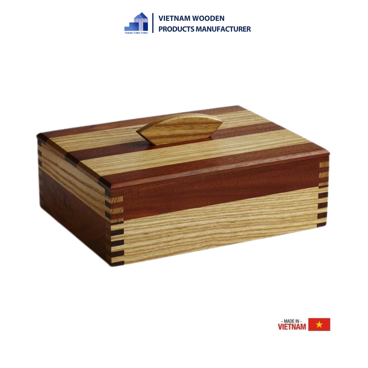 Wooden Customized Box with Elegant Handle [WCZB12]