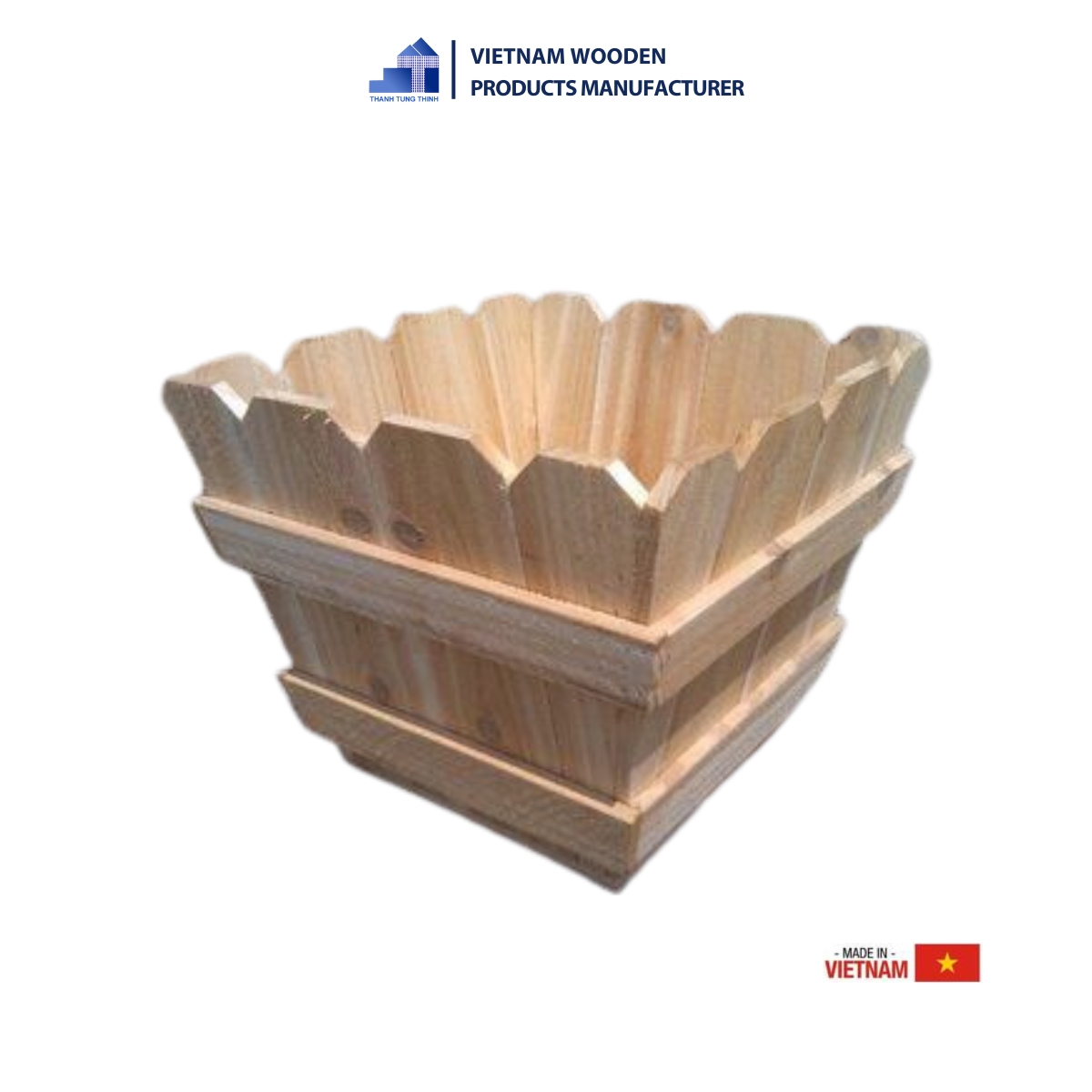 Small wooden flower pots home decoration  [WFB07]