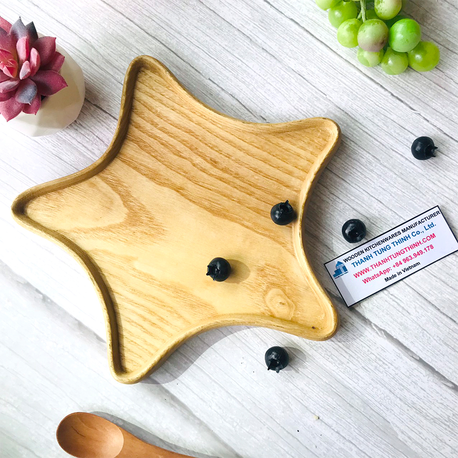 Star shaped wooden tray [WTR008]
