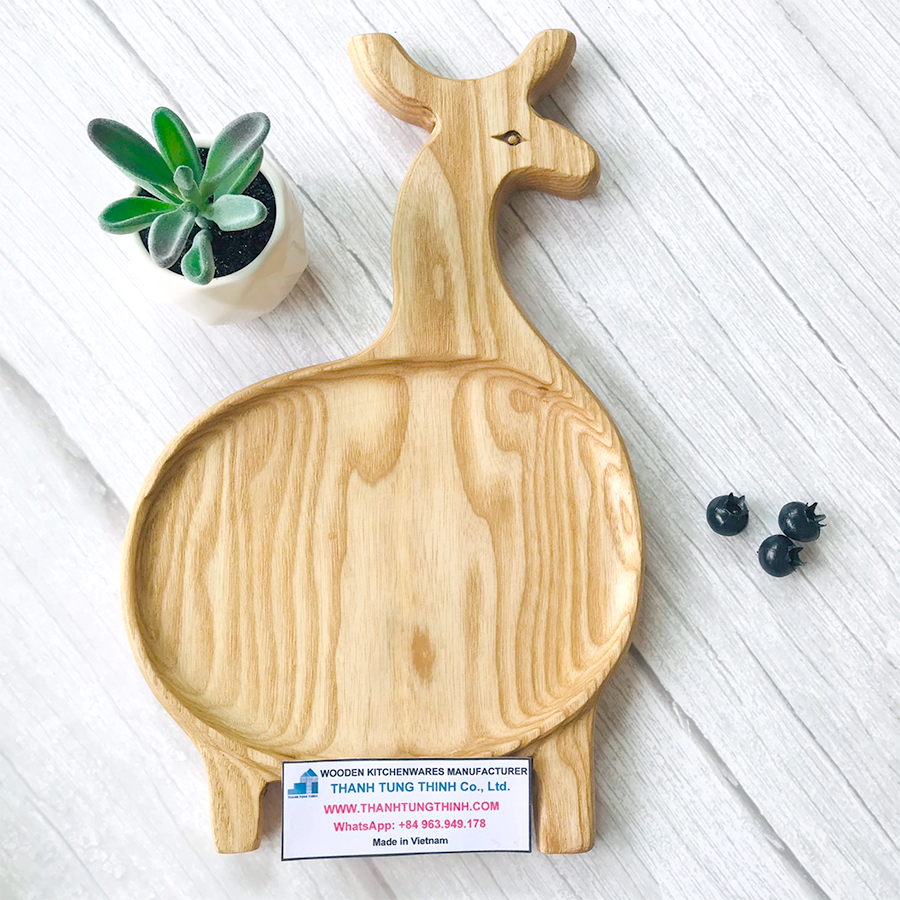 Giraffe Shaped Wooden Tray [WTR020]