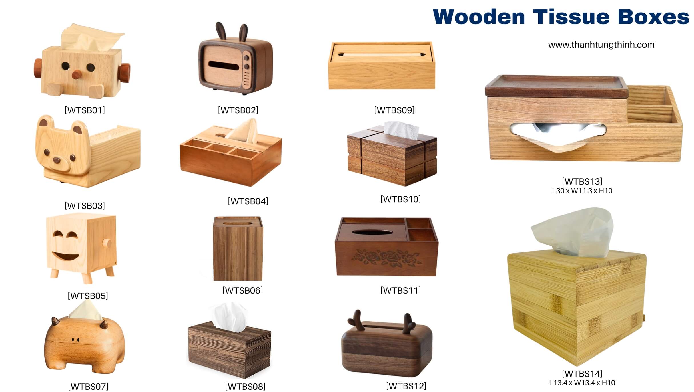 Prestigious wooden tissue box manufacturer in Vietnam