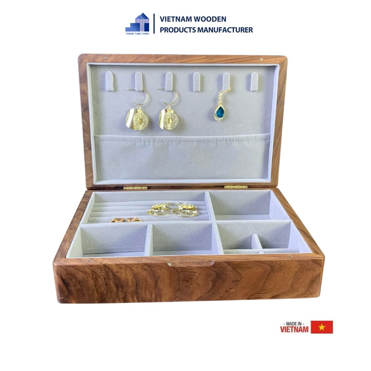 Elegant Wooden Jewelry Box [WJ001]