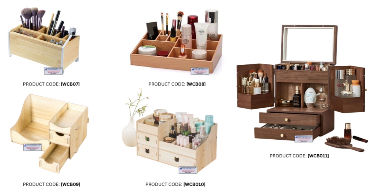 Revealing 8 Wooden Cosmetic Boxes with luxurious and noble style and a factory that produces affordable Wooden Cosmetic Boxes