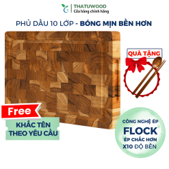 Thớt gỗ teak size 28cm x 40cm x 3.8cm