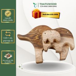 bộ đồ chơi gỗ mẫu tử nhà voi