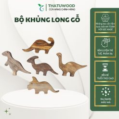 bộ khủng long gỗ 5 món