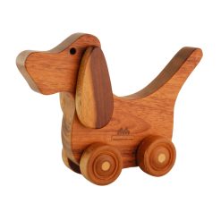 Đồ Chơi Gỗ Hình Chó Có Bánh Xe Thatuwood