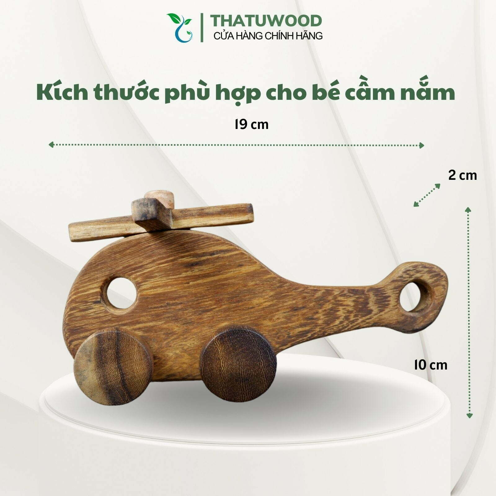 Đồ Chơi Máy Bay Trực Thăng Gỗ 2 kích thước của đồ chơi máy bay trực thăng gỗ