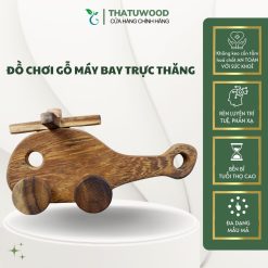 Đồ chơi máy bay trực thăng gỗ bo cạnh