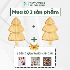 Khay Gỗ Ăn Dặm Hình Cây Thông