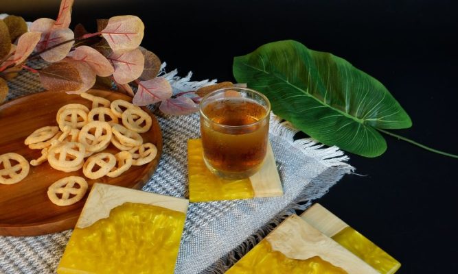 Lót ly gỗ epoxy resin