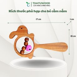 kích thước của đồ chơi lục lạc gỗ hình thỏ đáng yêu
