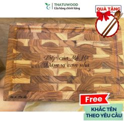 Thớt gỗ teak size 20cm x 30cm x 2.5cm