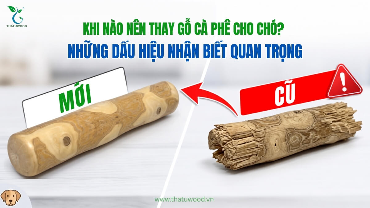 khi nào nên thay gỗ cà phê cho chó so sánh gỗ mới và cũ