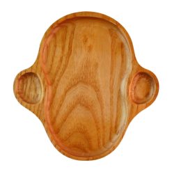 Khay Gỗ Ăn Dặm Cho Bé Hình Con Khỉ Thatuwood Bằng Gỗ Tự Nhiên, Khay Gỗ Decor, Đựng Thức Ăn