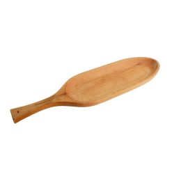 Khay Gỗ Hình Con Thoi Thatuwood Bằng Gỗ Tự Nhiên, Có Tay Cầm, Khay Gỗ Decor, Đựng Thức Ăn | 01