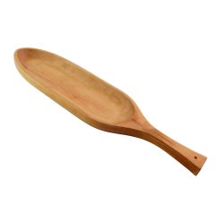 Khay Gỗ Hình Con Thoi Thatuwood Bằng Gỗ Tự Nhiên, Có Tay Cầm, Khay Gỗ Decor, Đựng Thức Ăn