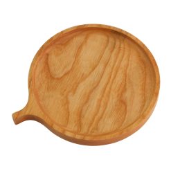 Khay Gỗ Hình Tròn Thatuwood Bằng Gỗ Tự Nhiên, Có Tay Cầm, Khay Gỗ Decor, Đựng Thức Ăn | 01