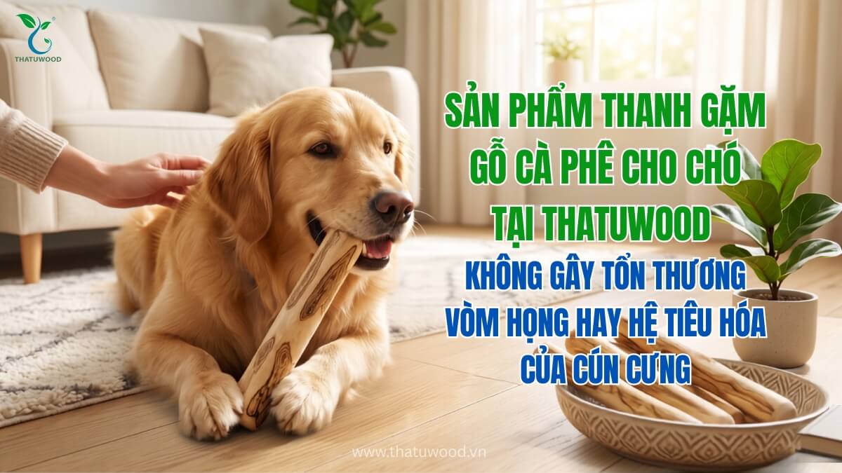 Thanh Gỗ Cà Phê Cho Chó Gặm Có Gây Dị Ứng Không? Sự Thật An Toàn Cho Thú Cưng 3 sản phẩm thanh gặm gỗ cà phê thatuwood chất lượng cao giải đáp gỗ cà phê cho chó có gây dị ứng không