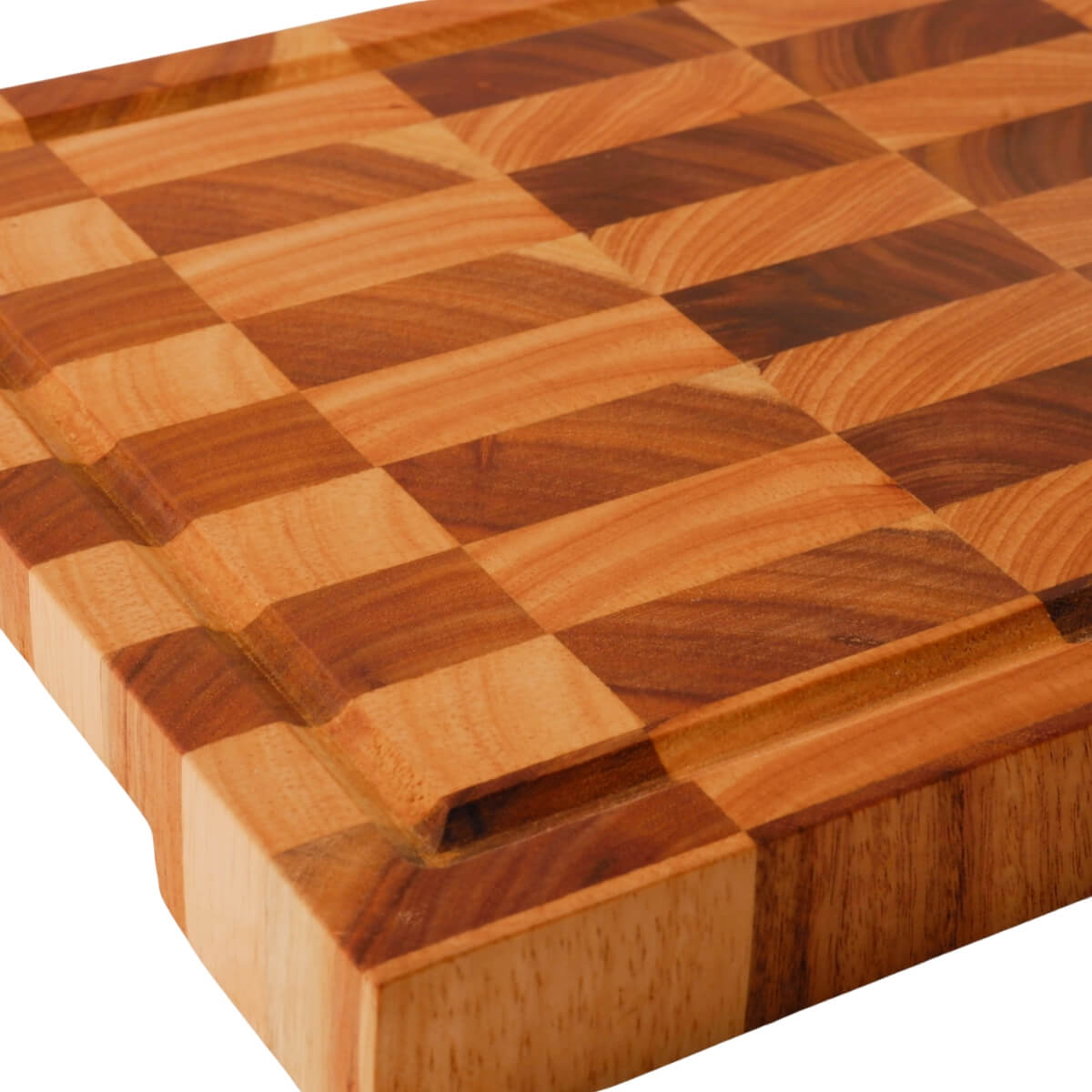 Thớt Gỗ Teak Mix Gỗ Cao Su Thatuwood Kiểu Caro Size 30×20×2.5cm 3 Thớt Gỗ Acacia (Tràm Keo) Thatuwood Kiểu Caro Size 30×20×2.5cm, Hình Chữ Nhật, Kết Cấu Ghép Khối (End Grain) | 02