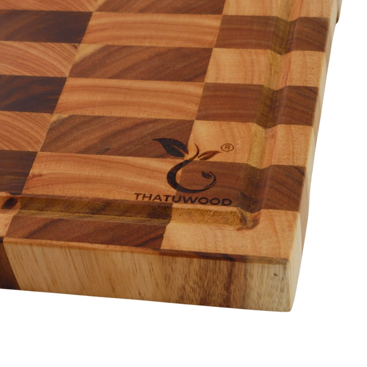Thớt Gỗ Teak Mix Gỗ Cao Su Thatuwood Kiểu Caro Size 30×20×2.5cm 5 Thớt Gỗ Acacia (Tràm Keo) Thatuwood Kiểu Caro Size 30×20×2.5cm, Hình Chữ Nhật, Kết Cấu Ghép Khối (End Grain) | 04