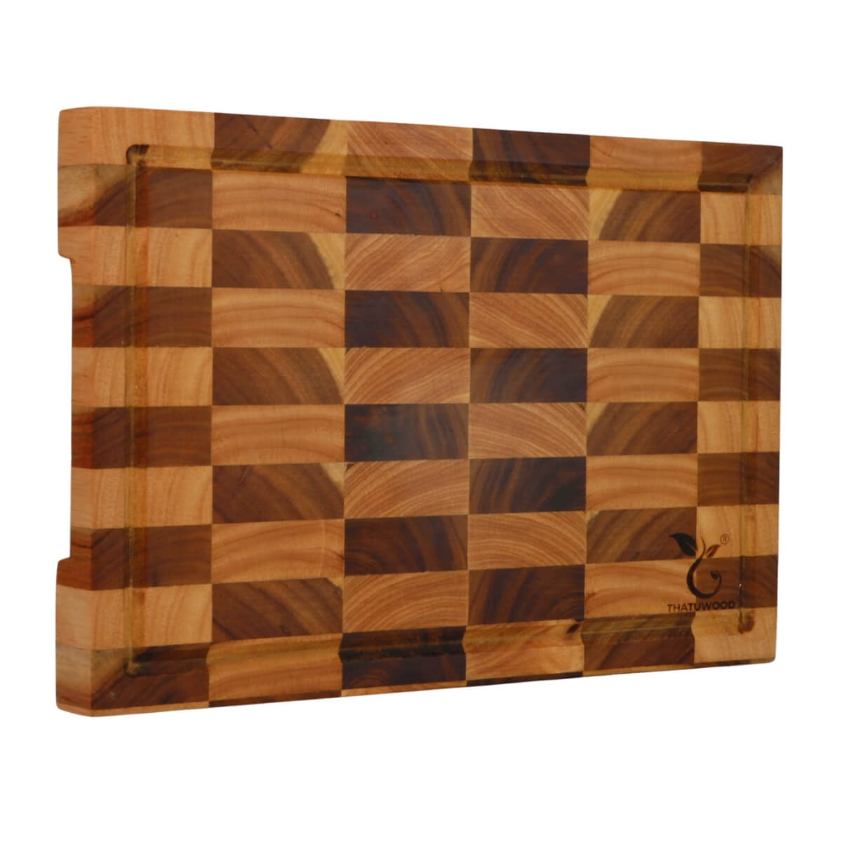 Thớt Gỗ Teak Mix Gỗ Cao Su Thatuwood Kiểu Caro Size 30×20×2.5cm 11 Thớt Gỗ Acacia (Tràm Keo) Thatuwood Kiểu Caro Size 30×20×2.5cm, Hình Chữ Nhật, Kết Cấu Ghép Khối (End Grain) | 10