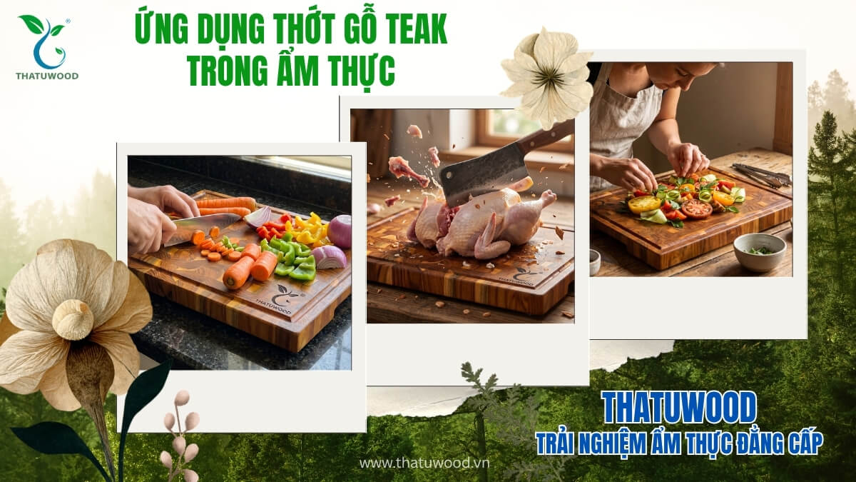 Ứng dụng thớt gỗ Teak trong đời sống ẩm thực