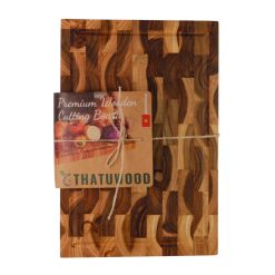 Thớt Gỗ Teak Thatuwood Size 30×20×2.5cm, Hình Chữ Nhật, Kết Cấu Ghép Khối (End Grain) | 13