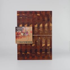 Thớt Gỗ Teak Thatuwood Size 35×25×3.8cm, Hình Chữ Nhật, Kết Cấu Ghép Khối (End Grain) - Thớt Chặt | 06