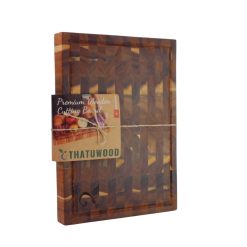 Thớt Gỗ Teak Thatuwood Size 35×25×3.8cm, Hình Chữ Nhật, Kết Cấu Ghép Khối (End Grain) - Thớt Chặt | 07