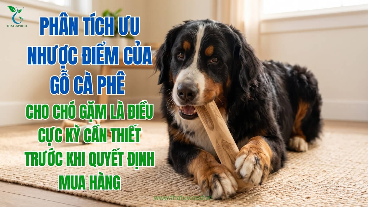 Phân tích ưu nhược điểm để biết thanh gặm gỗ cà phê cho chó có tốt không