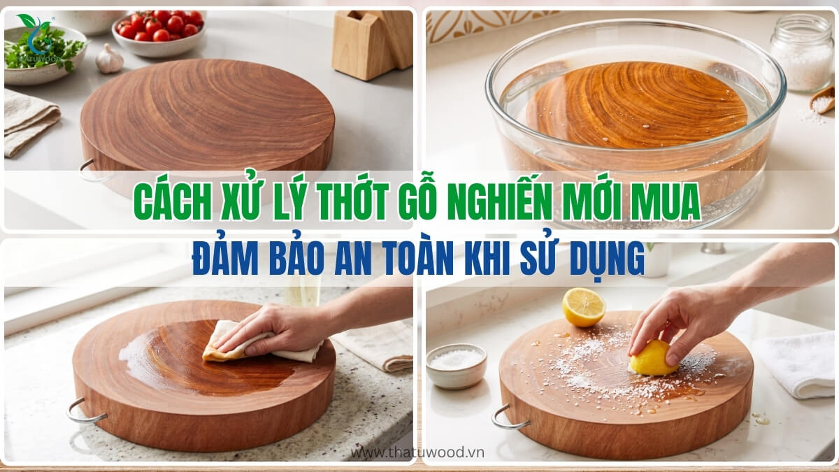 Hướng dẫn cách xử lý thớt gỗ nghiến mới mua giúp hạn chế nứt vỡ