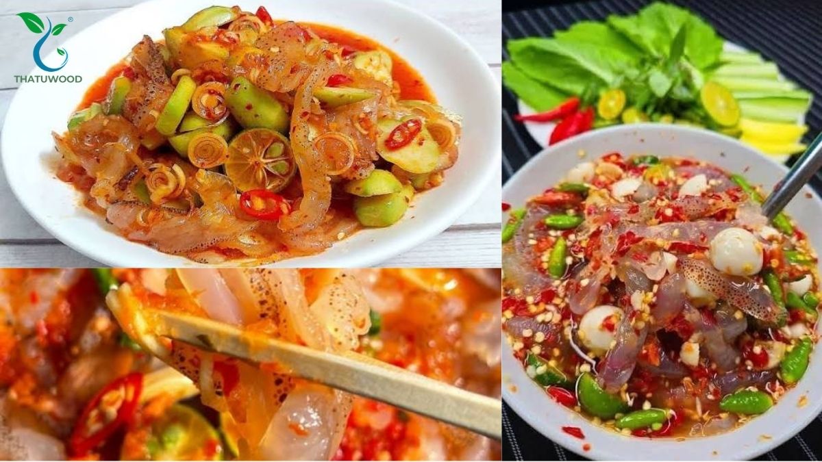 Cách Chế Biến Sứa Đóng Gói Giòn Ngon, Không Mặn Tại Nhà 8 Bát sứa trộn sa tế chua cay đậm đà áp dụng cách chế biến sứa đóng gói