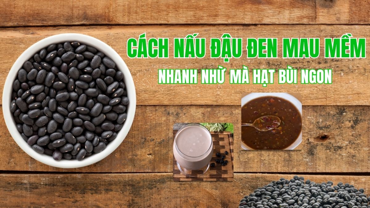 Cách Nấu Đậu Đen Mau Mềm, Nhanh Nhừ Mà Hạt Bùi Ngon 1 Nồi đậu đen nấu chín bùi thơm minh họa cho cách nấu đậu đen mau mềm