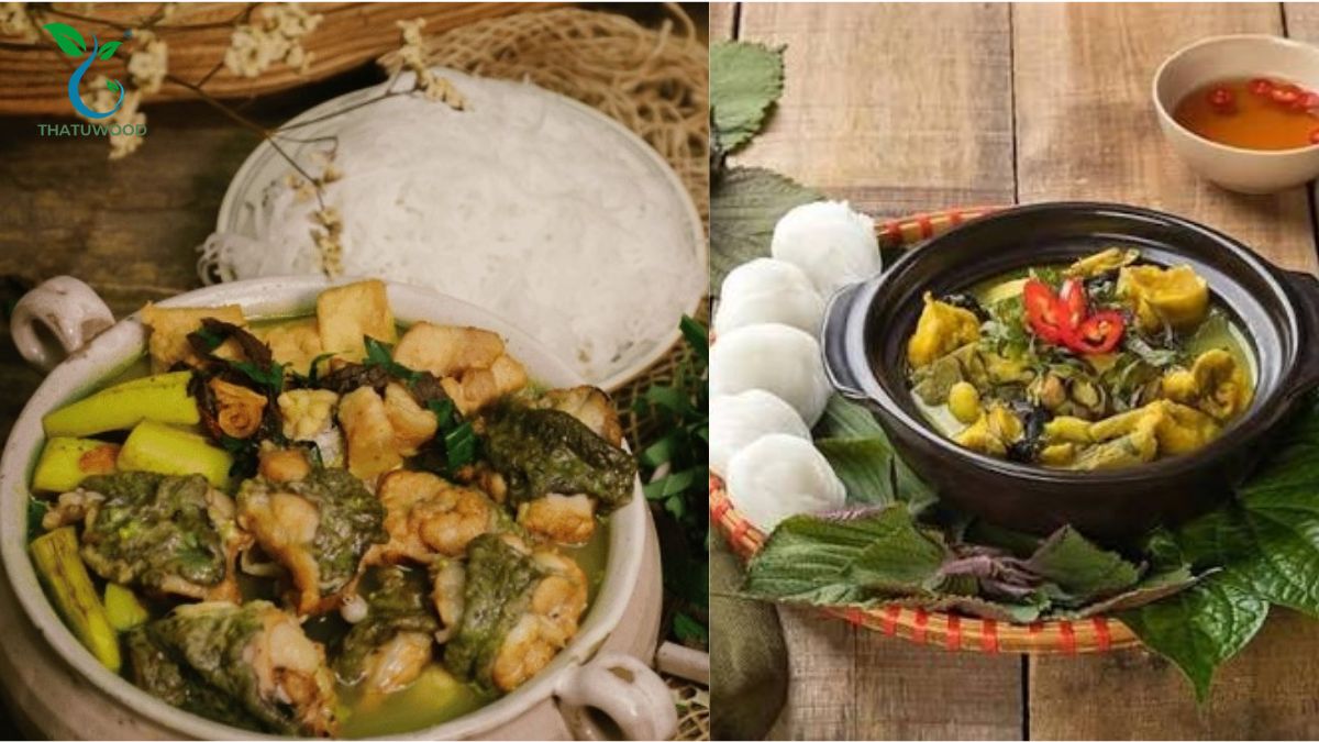 Ếch Om Chuối Đậu Đậm Đà, Thịt Mềm Ngọt Chuối Bùi Không Chát 7 Bát bún tươi ăn kèm ếch om chuối đậu và rau thơm hấp dẫn
