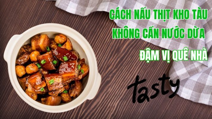 Nồi thịt kho tàu với trứng ngon đậm đà theo cách nấu thịt kho tàu không cần nước dừa