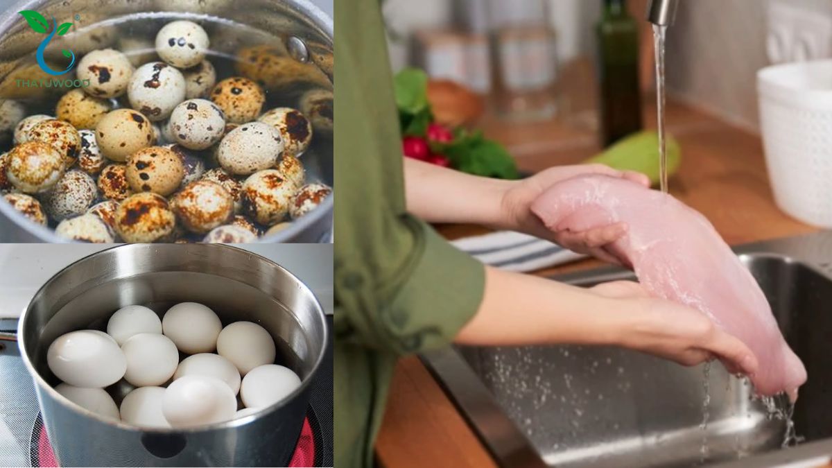 Cách Nấu Thịt Kho Tàu Không Cần Nước Dừa Đậm Vị Quê Nhà 3 Bóc vỏ trứng luộc chín mềm để thực hiện cách nấu thịt kho tàu không cần nước dừa